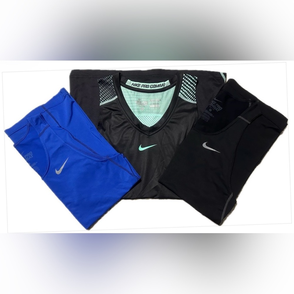 Nike Pro Combat Dri Fit Compression Bundle of 3